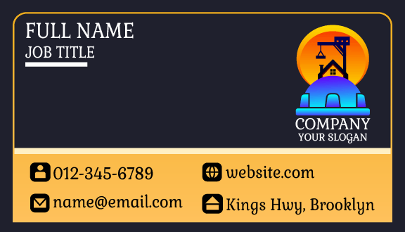Blue Dome Construction Business Card