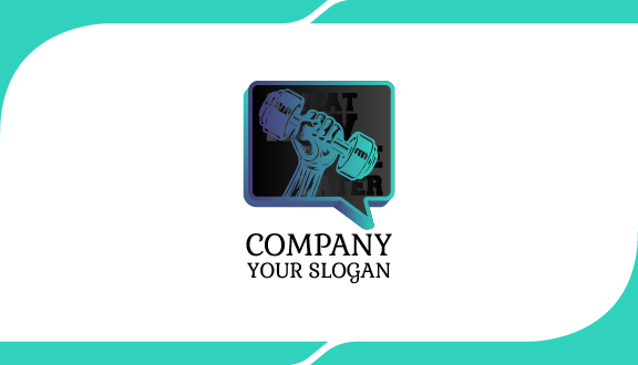 Blue Dumbbell Fitness Business Card