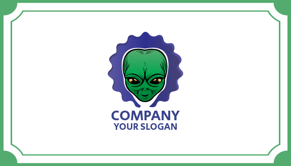 Blue Frame Alienware Business Card