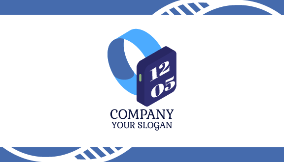 Blue Hued Watch Business Card