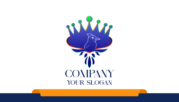 Blue Hummingbird Crown Business Card