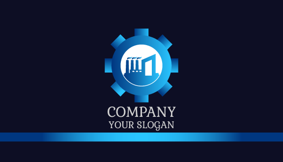 Blue Industrial Business Card