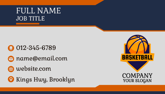 Blue Lining Basketball Business Card