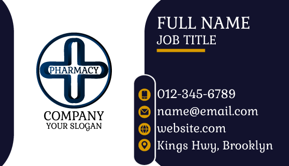 Blue Medical Pharmacy Business Card