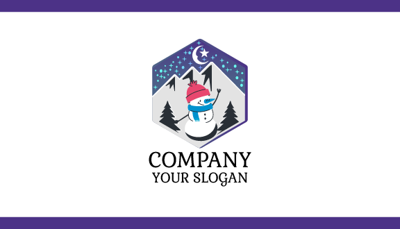 Blue Muffler Winter Business Card