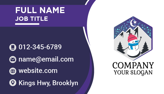 Blue Muffler Winter Business Card