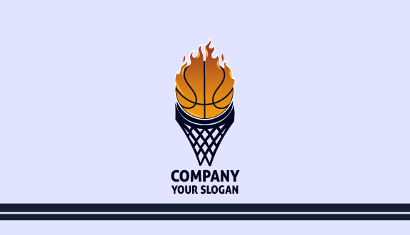 Blue Net Basketball Business Card