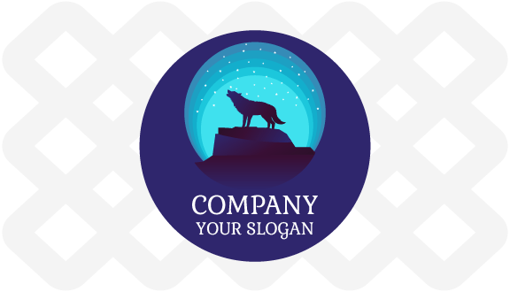 Blue Shade Wolf Business Card