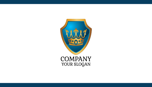 Blue Shield Crown Business Card