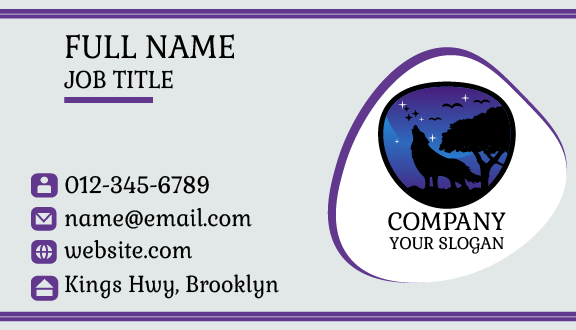 Blue Sky Wolf Business Card