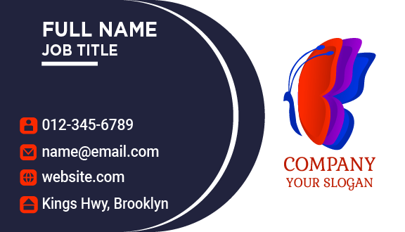 Blue Thorax Butterfly Business Card