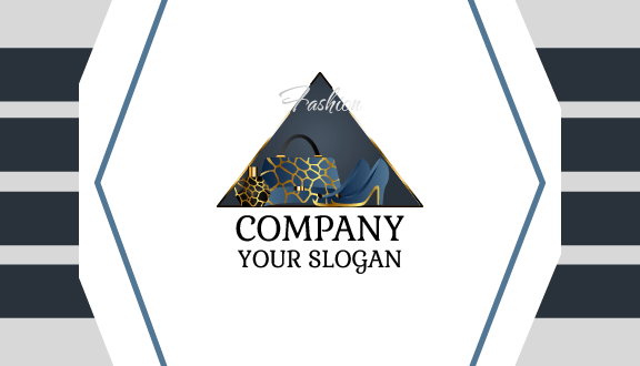 Blue Triangle Fashion Business Card