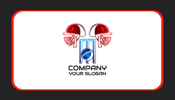 Blue Wicket Cricket Business Card