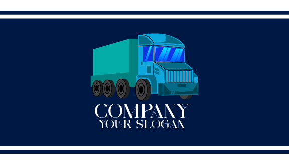 Blue Windscreen Truck Business Card