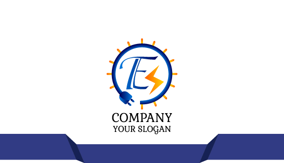 Blue Wire Electrician Business Card