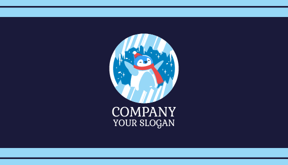 Bobble Cap Snowman Winter Business Card