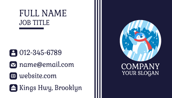Bobble Cap Snowman Winter Business Card