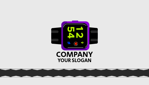Bold Purple Watch Business Card