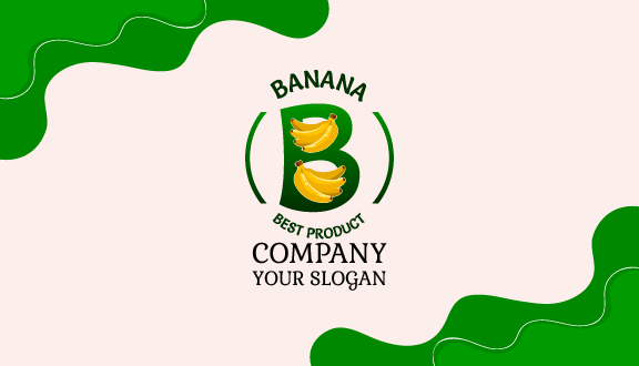 Bold Wordmark Banana Business Card