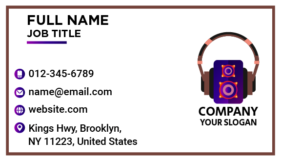 Booming Music DJ Business Card