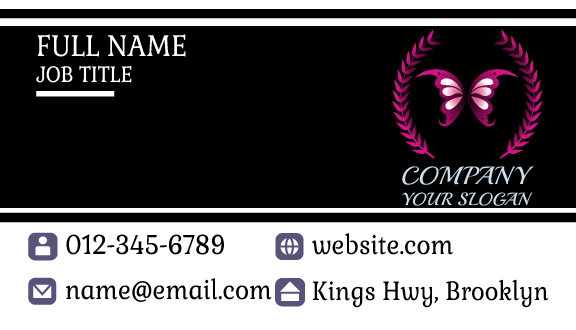 Botanical Wall Butterfly Business Card