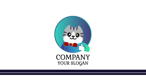 Bow Knot Cat Business Card