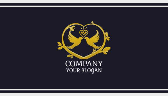 Branch Heart Bird Business Card