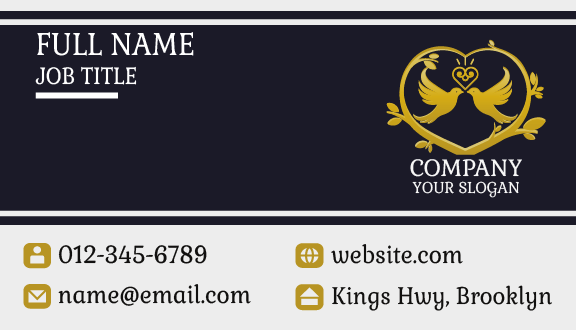 Branch Heart Bird Business Card