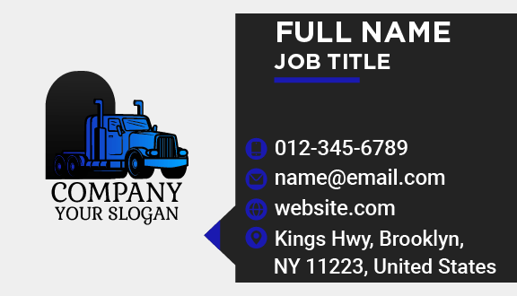 Bright Blue Truck Business Card