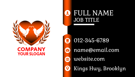 Bright Copper Bird Business Card