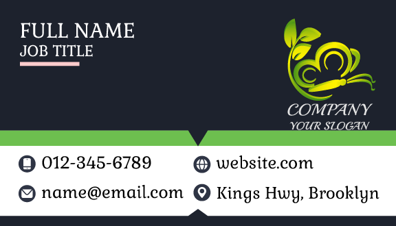 Bright Glow Butterfly Business Card