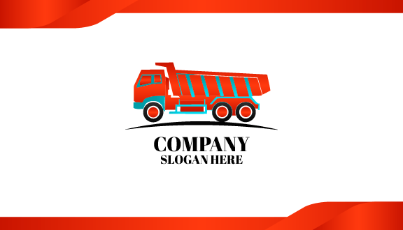 Bright Orange Truck Business Card