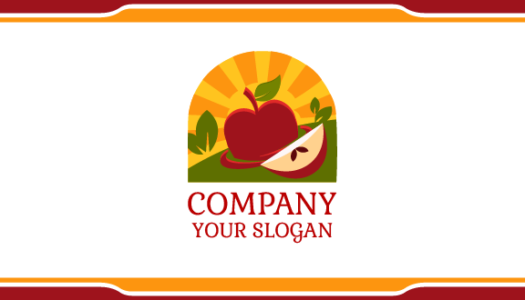 Bright Rays Apple Business Card