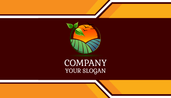Bright Sunset Agriculture Business Card