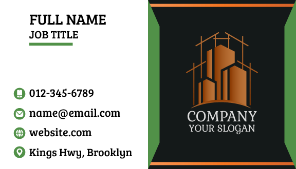 Brown Architect Business Card