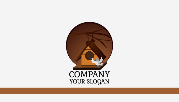 Brown Home Bird Business Card