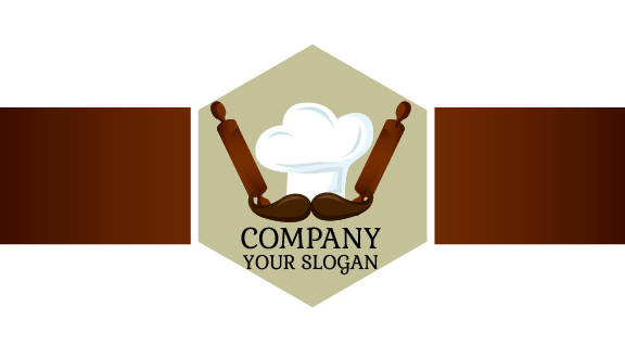 Brown Mustache Bakery Business Card