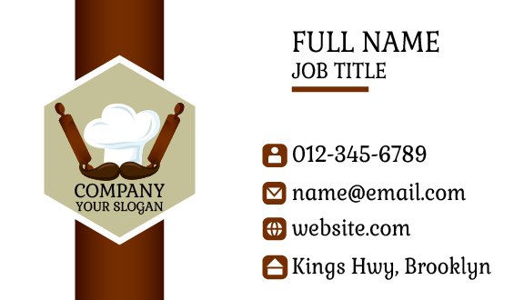 Brown Mustache Bakery Business Card