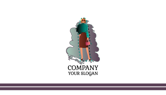 Brown Skirt Fashion Business Card