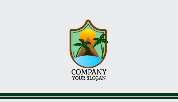 Brown Tent Summer Business Card