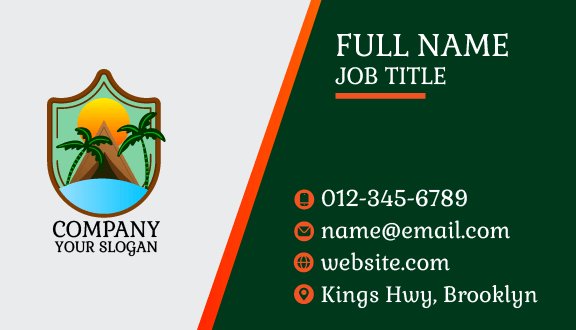 Brown Tent Summer Business Card