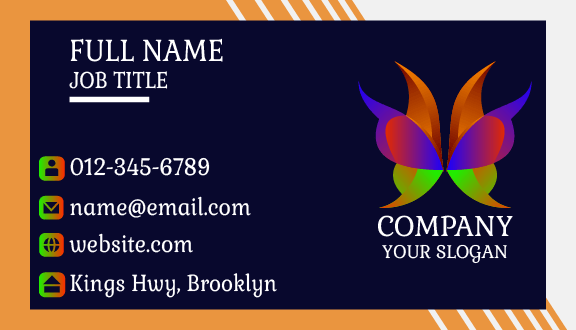 Brown Wing Butterfly Business Card