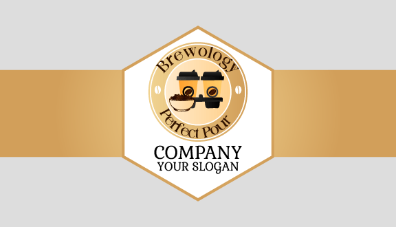 Cafe Cardboard Glass Business Card