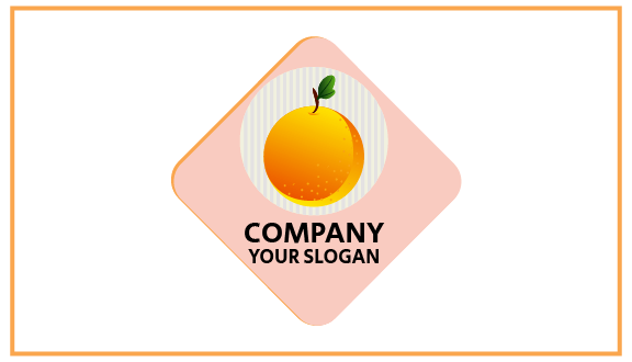 Captivating Orange Business Card