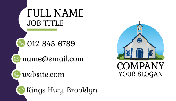 Captivating Pristine Church Business Card