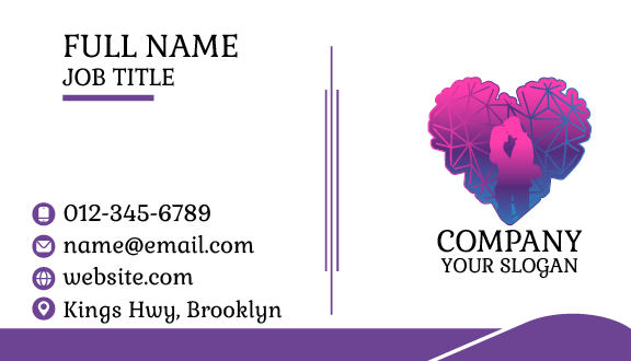 Caring Heart Dating Business Card