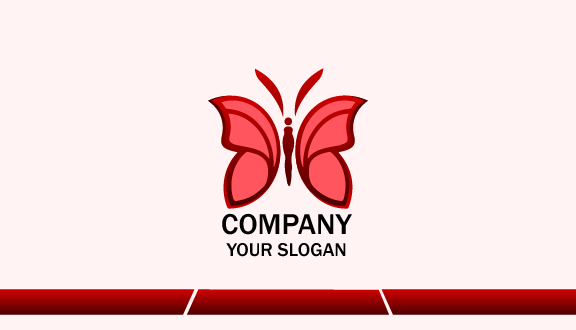 Cartoon Butterfly Business Card