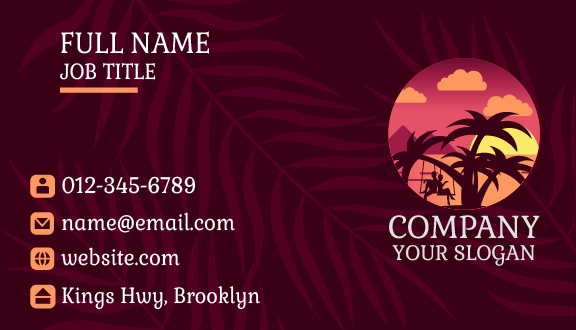 Chatting Couple Summer Business Card