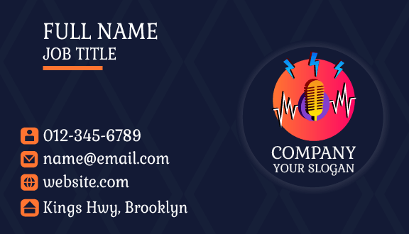 Cheerful DJ Concert Business Card