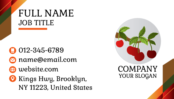 Cherry Fruit Bundle Business Card